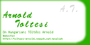 arnold toltesi business card